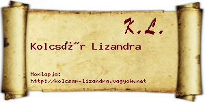 Kolcsár Lizandra névjegykártya
